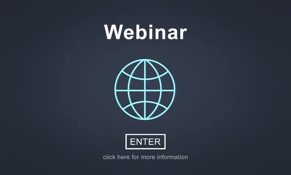 Webinar konsepti ile şablonu — Stok fotoğraf