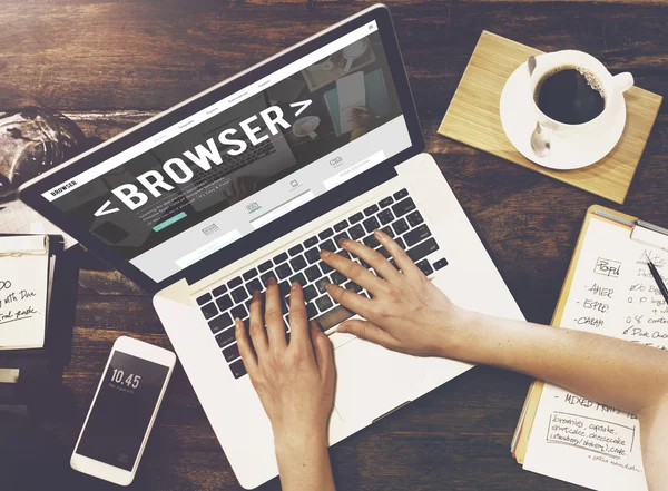 Concetto di ricerca del browser — Foto Stock