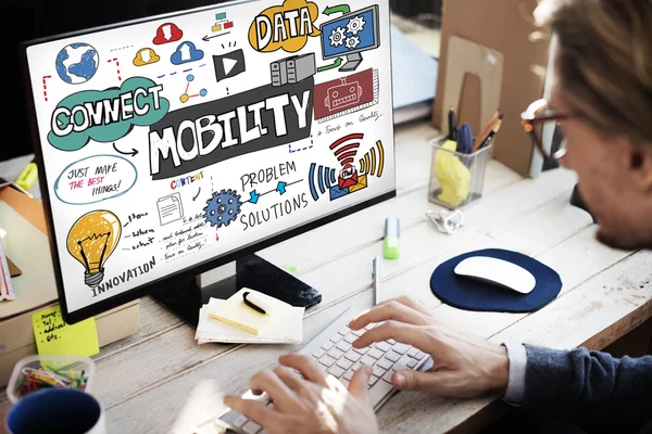 Mobility on monitor Concept — Stock Photo, Image