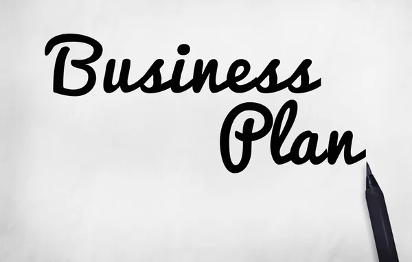 Background with text: Business Plan — Stock Photo, Image