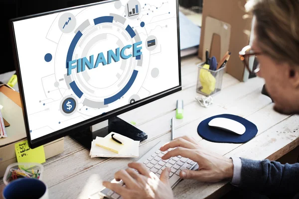 Finance on monitor Concept — Stock Photo, Image