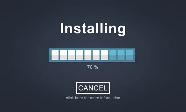 Sjabloon met het installeren van concept — Stockfoto