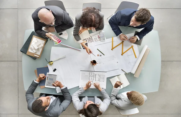 Group of people brainstorming, discuss and planning something — Stock Photo, Image