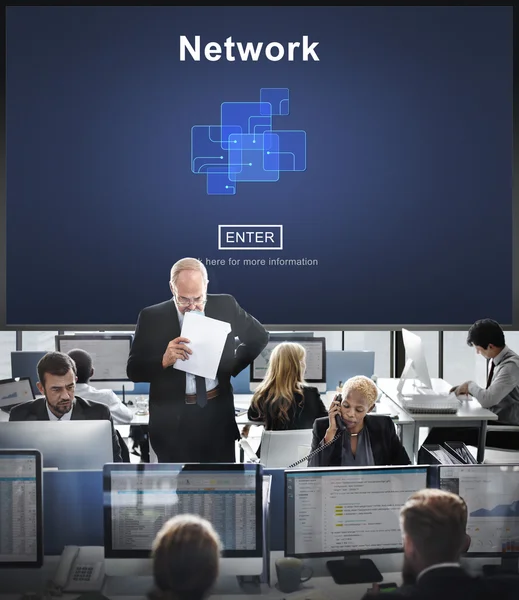 네트워크 인터넷 개념 — 스톡 사진