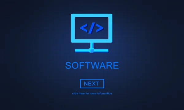 Modello con concetto di software — Foto Stock