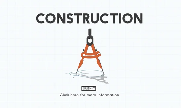 Template with construction concept — Stock Photo, Image