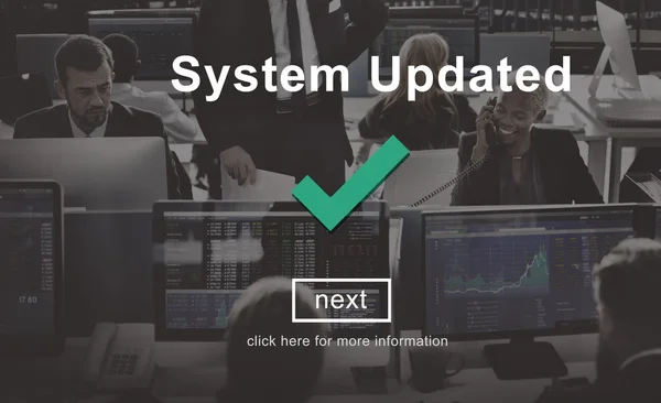 Conceito atualizado do sistema — Fotografia de Stock