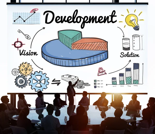 Pessoas de negócios e conceito de desenvolvimento — Fotografia de Stock