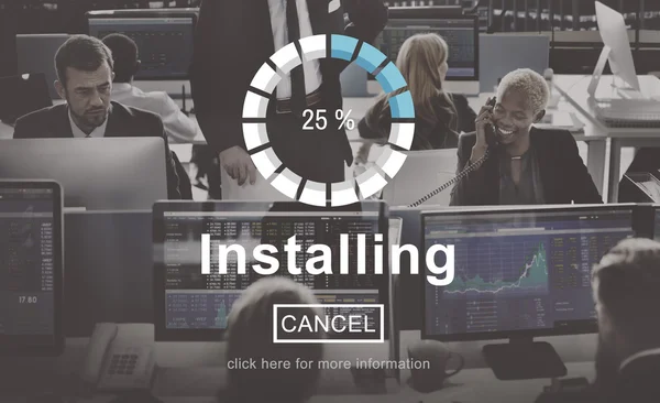 설치 하 고 로드 하는 개념 — 스톡 사진