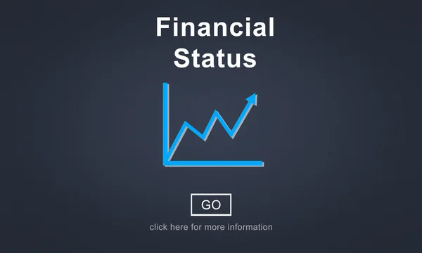 Plantilla con concepto de situación financiera —  Fotos de Stock