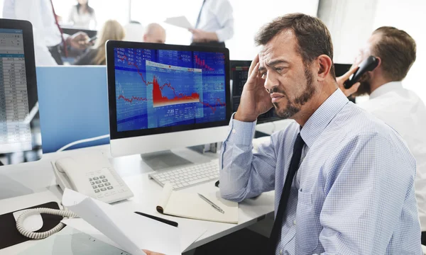 Affärsman med Stress koncept — Stockfoto