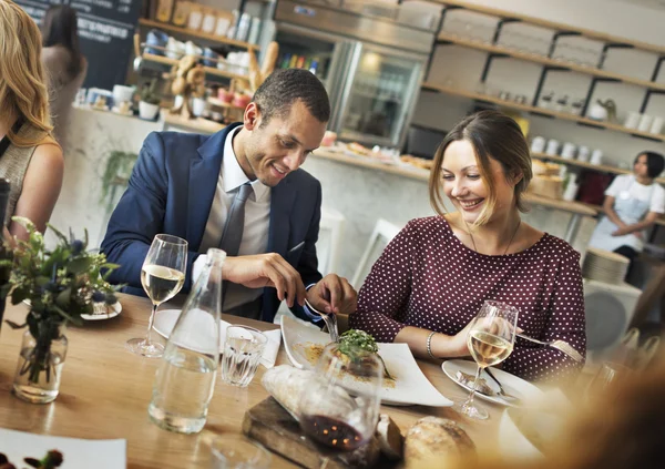 People enjoying food — Stock Photo, Image