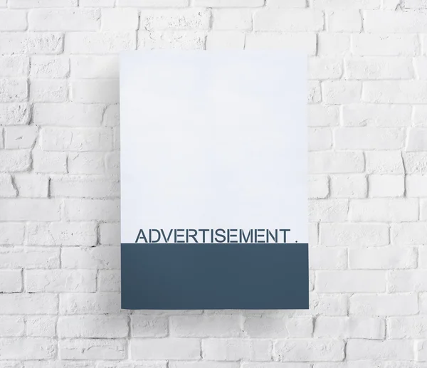 Hintergrund mit Text: Werbung — Stockfoto