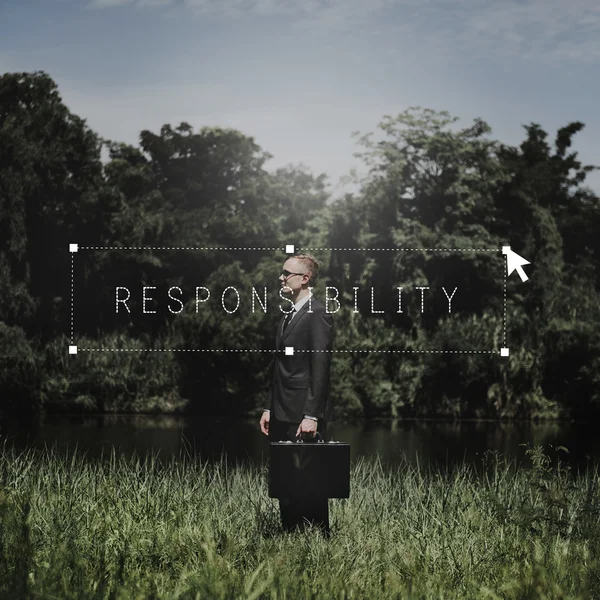 Mann und Verantwortung Rollenkonzept — Stockfoto