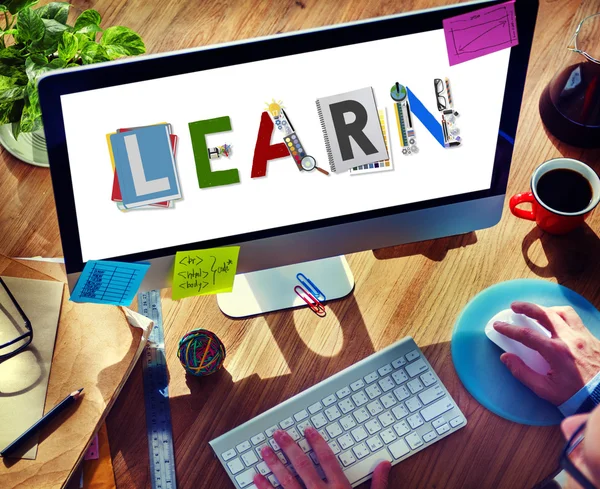 Aprender palavra, Educação Estudando Conceito — Fotografia de Stock