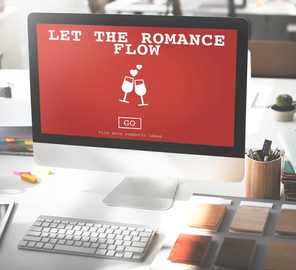 Deixe o conceito de fluxo de romance — Fotografia de Stock
