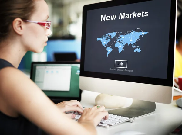 Új piacok koncepciója — Stock Fotó