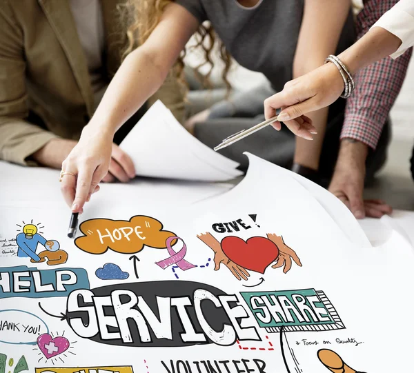 Poster ve hizmet çalışma tasarımcılar