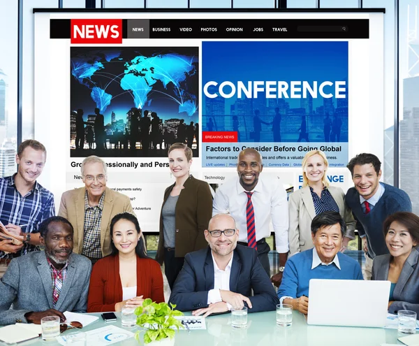 Conceito de negócio de reunião de conferência — Fotografia de Stock