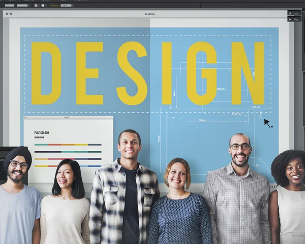 Люди с дизайном — стоковое фото