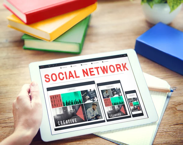 Social Network, Concetto di connessione — Foto Stock