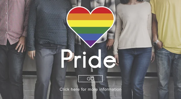 Diversity people with pride — Stock Photo, Image