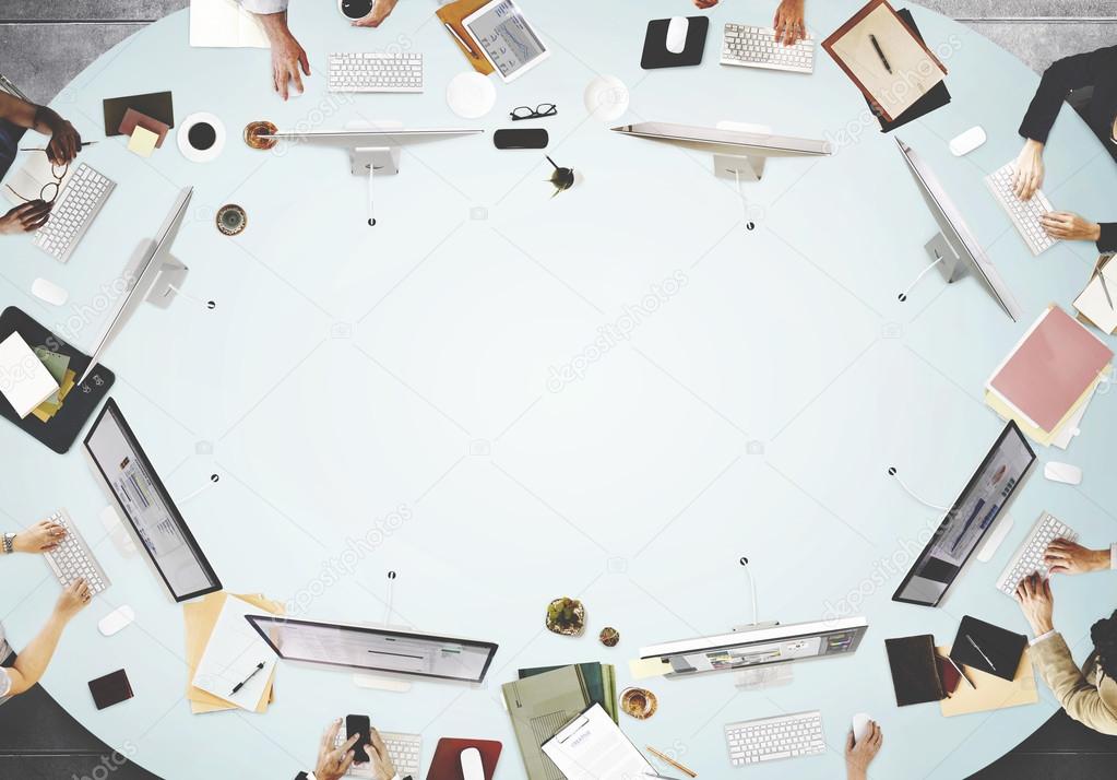 Business People working on computers