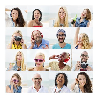 İnsanların yüzleri ayarla