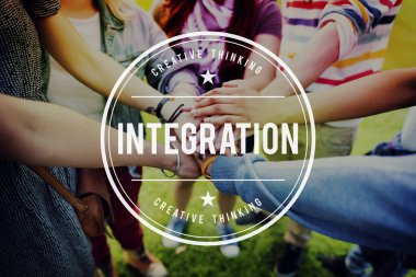 young people and integration clipart