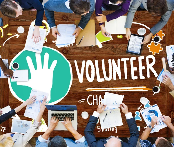 Konzept der freiwilligen Wohltätigkeitshilfe — Stockfoto