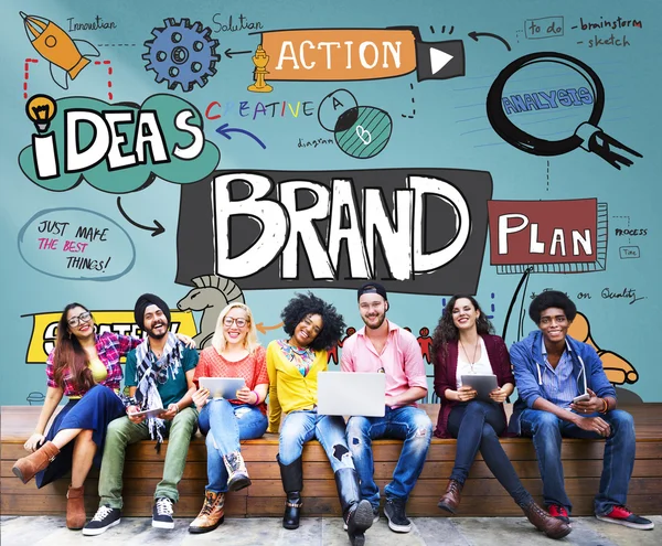 Young people and brand — Stock Photo, Image