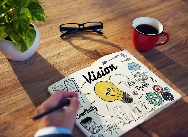 Man working with Vision Concept — Stock Photo, Image