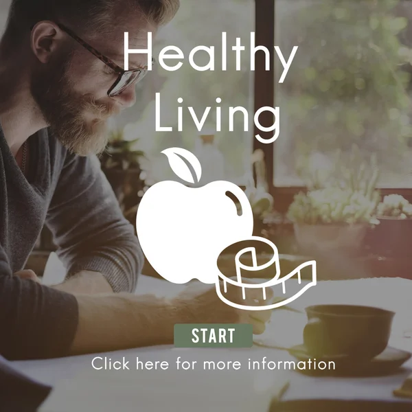 Mann und gesundes Leben Ernährungskonzept — Stockfoto