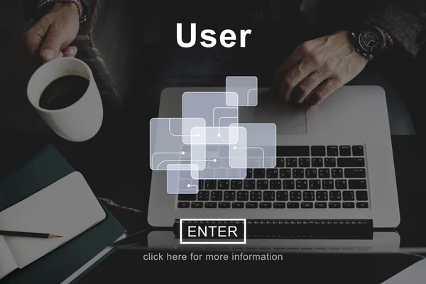 Utente, concetto di membro — Foto Stock
