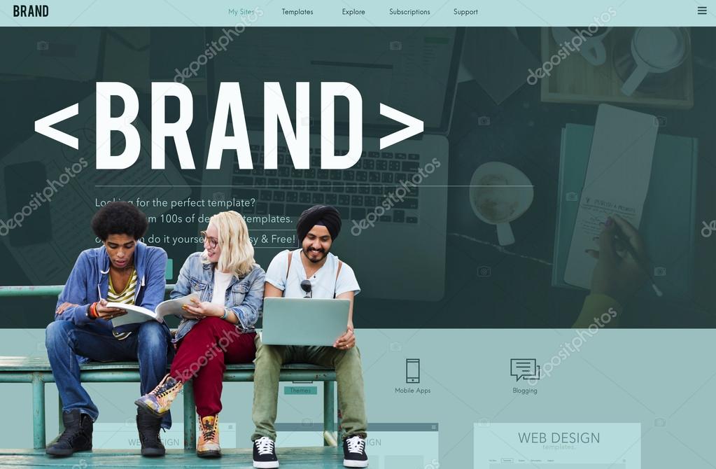 Group of Diversity People and brand Concept