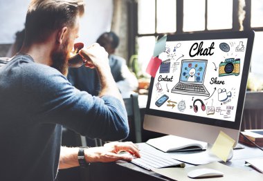 adam ve sohbet Online iletişim kavramı