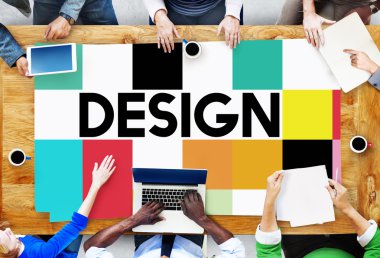 İş adamları ve yaratıcı tasarım konsepti