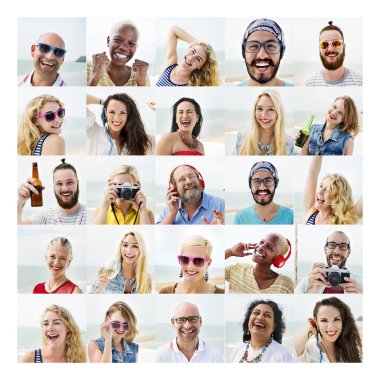 İnsanların yüzleri ayarla