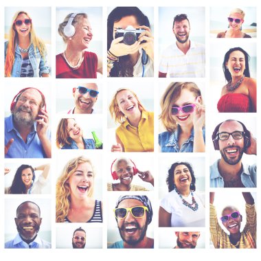 Farklı insanlar varyasyon Portreler kavramı