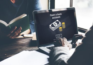 Tasarruf konsept bankacılık bir banka hesabı açmak