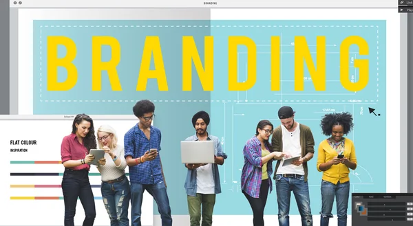 Studenti universitari e branding — Foto Stock