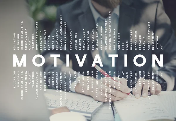 Dolgozó üzletember és a motiváció — Stock Fotó
