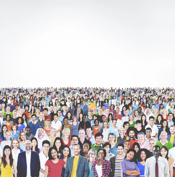 Μεγάλη ομάδα ανθρώπων πολυμορφία — Φωτογραφία Αρχείου