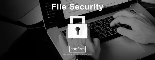 Concepto de protección de archivos de seguridad — Foto de Stock