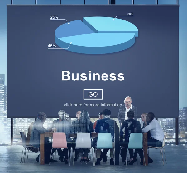 Concetto di Business People e Business Statistics — Foto Stock