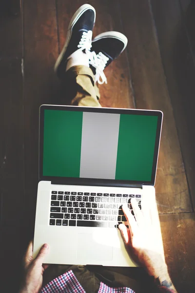 Nigerianische Nationalflagge — Stockfoto