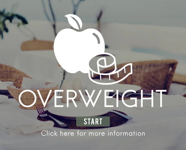Overgewicht dieet eten Concept — Stockfoto