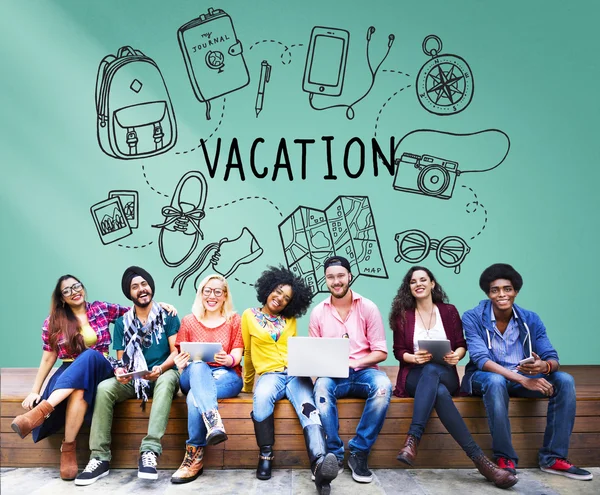 Studenten en vakantie — Stockfoto