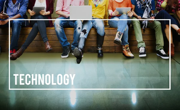 Studentów i technologii — Zdjęcie stockowe