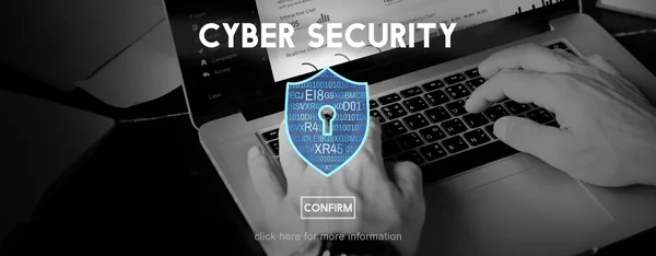 Cybersécurité, Concept de protection en ligne — Photo